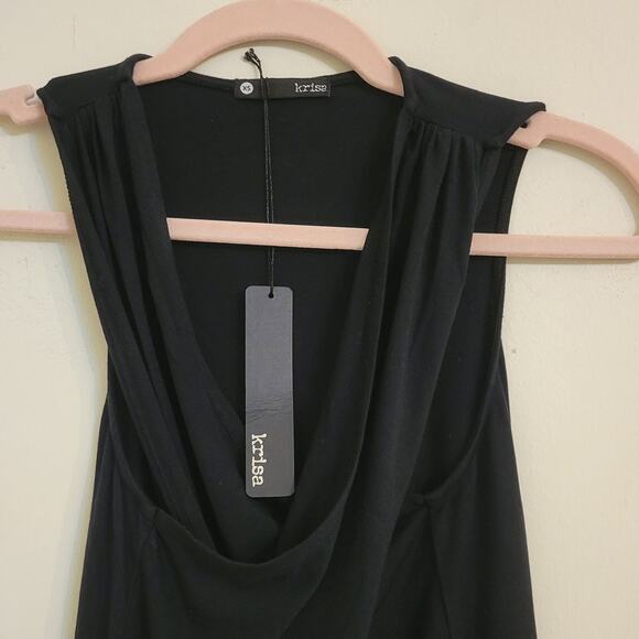 NWT Revolve Krisa Black Crossover Sleeveless Tank XS - Picture 3 of 5